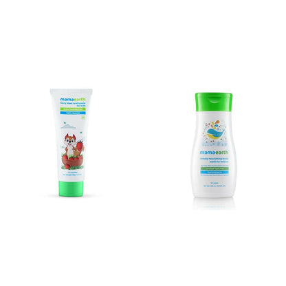 Mamaearth Natural Berry Blast Kids Toothpaste & Deeply Nourishing Wash for Babies