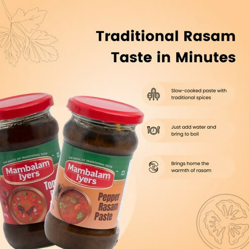 Mambalam Iyers Tomato Rasam & Pepper Rasam Paste Combo