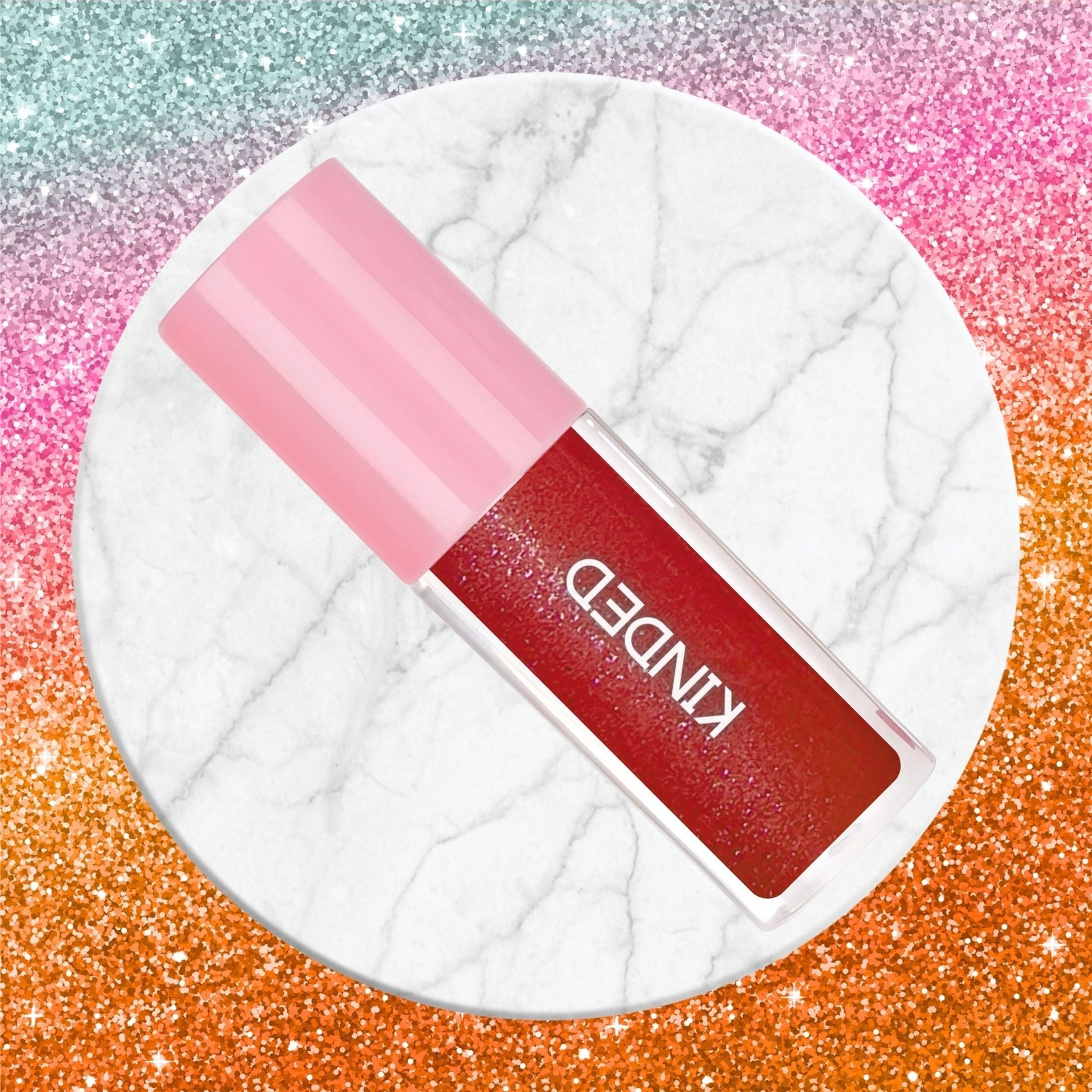 KINDED Sheen Shimmer Lip Gloss - 05 Hibiscus Red