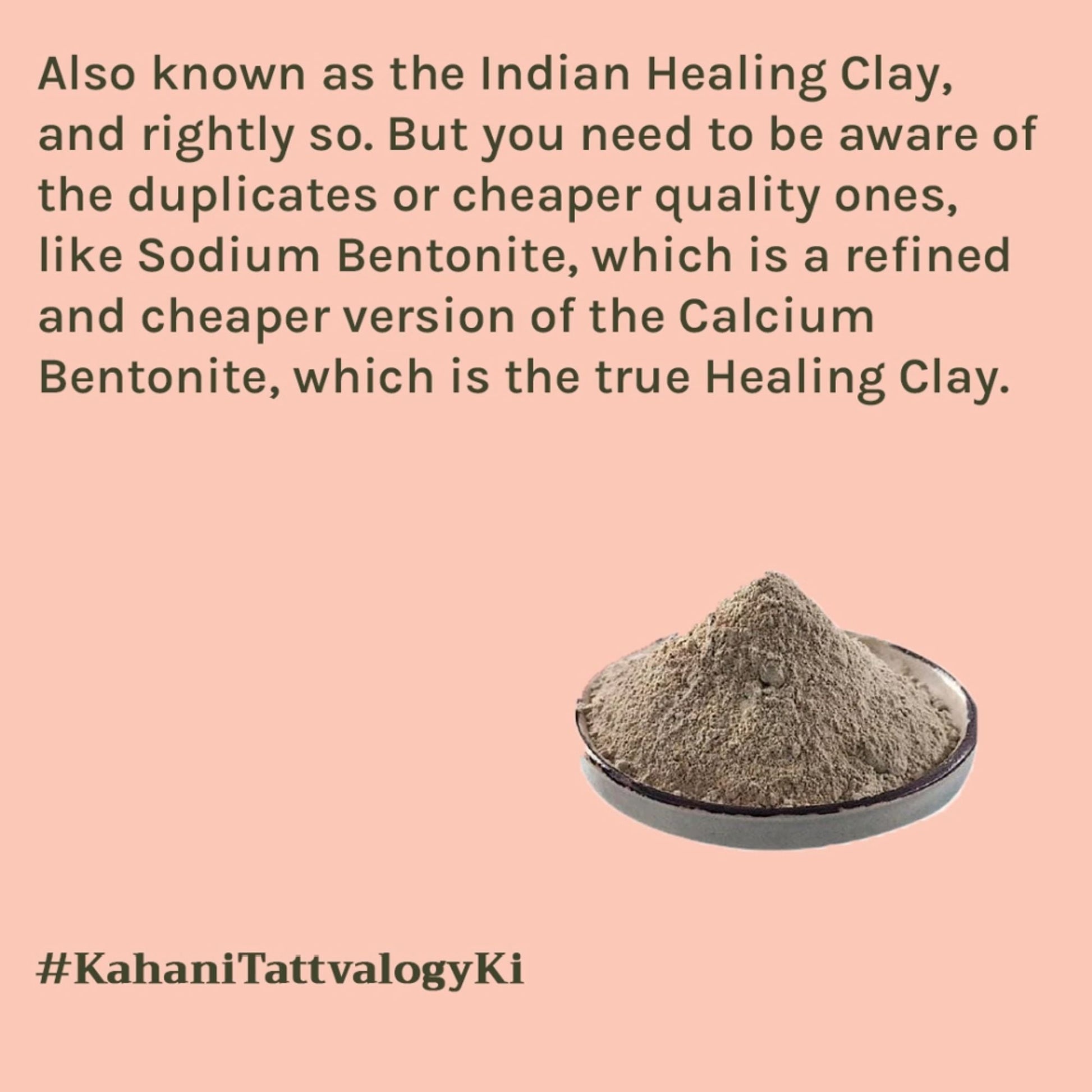Tattvalogy Indian Bentonite Clay Powder - Detox Mask for Oily Skin, Acne and Deep Pore Cleansing