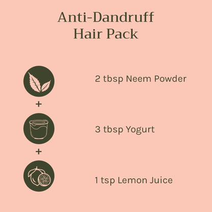 Tattvalogy Organic Neem Powder - Fights Acne & Dandruff, Purifying Face & Hair Mask for Healthy Skin