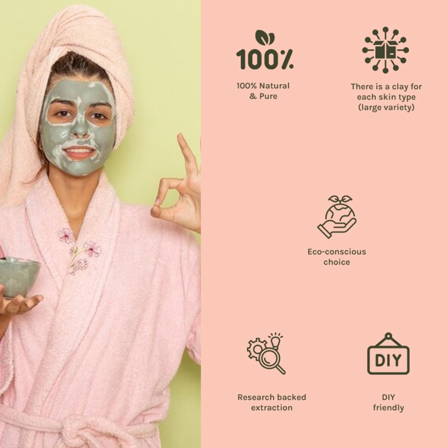 Tattvalogy Serbian Blue Clay - Detoxifies, Purifies Pores & Restores Glow for Balanced, Healthy Skin