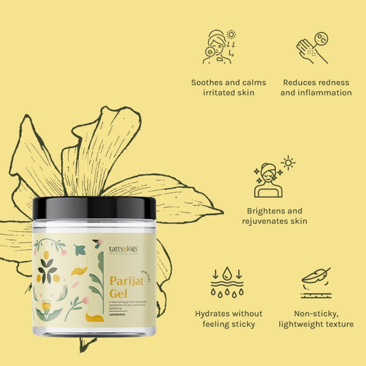 Tattvalogy Parijat Gel - Soothes Skin, Reduces Acne & Pigmentation for a Clear, Radiant Complexion