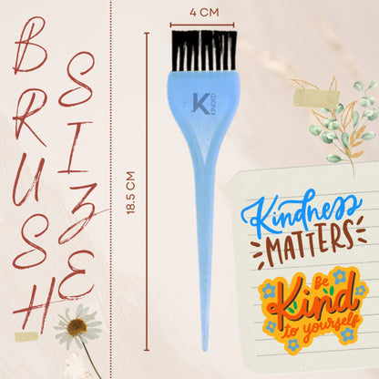 KINDED Multipurpose Orange & Blue Hair Color and Mehndi Brush Set of 2
