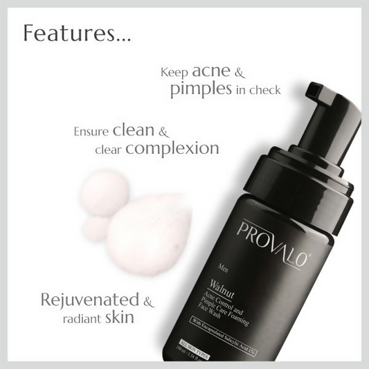 Provalo Walnut Acne Control And Pimple Care Foaming Face Wash For Men
