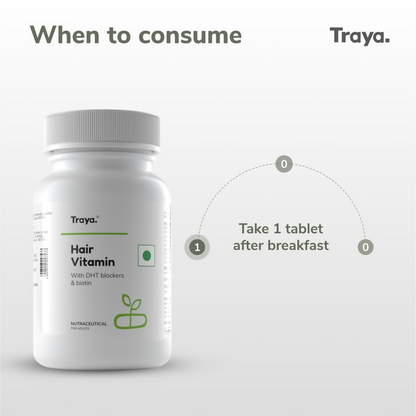 Traya Hair Vitamins with Biotin and Bhringraj Capsules