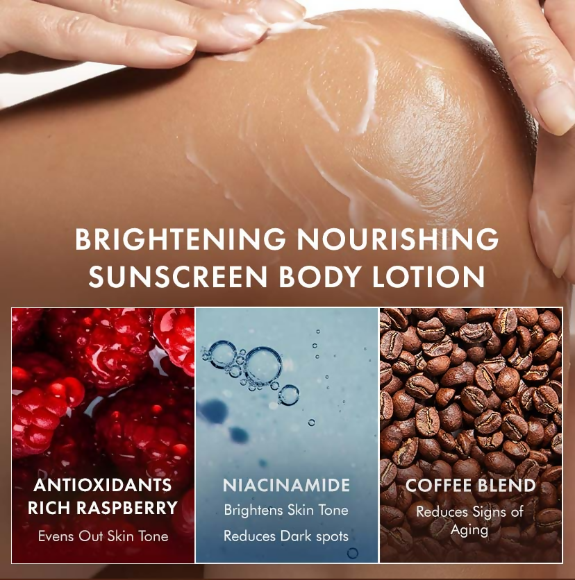 mCaffeine Brightening Raspberry Rush Body Wash & Serum Lotion