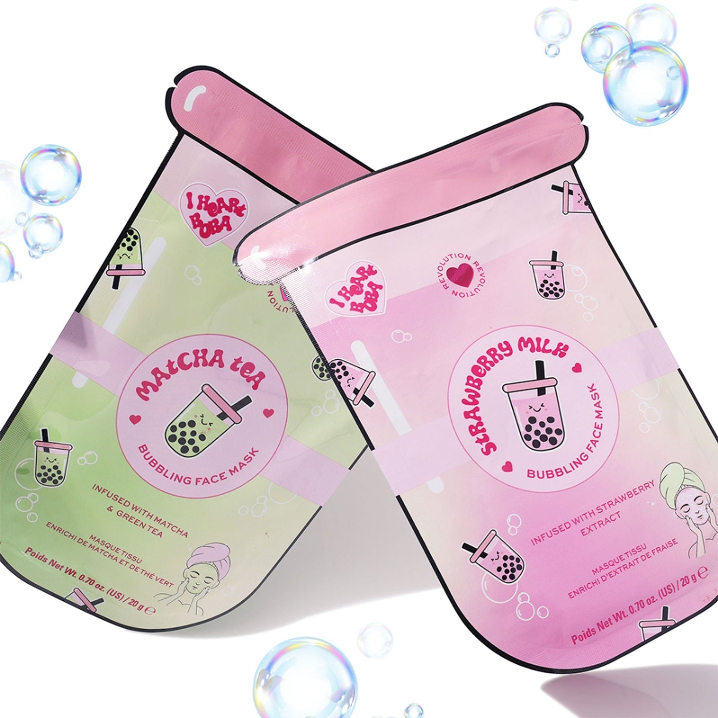 Makeup Revolution Bubble Tea Matcha Tea Bubble Sheet Mask - Matcha Green