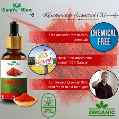 Nature Glow Herbal Kumkumadi & Basil Essential Oil Combo
