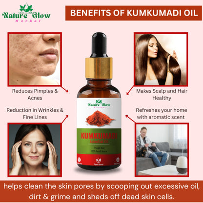 Nature Glow Herbal Kumkumadi & Turmeric Essential Oil Combo