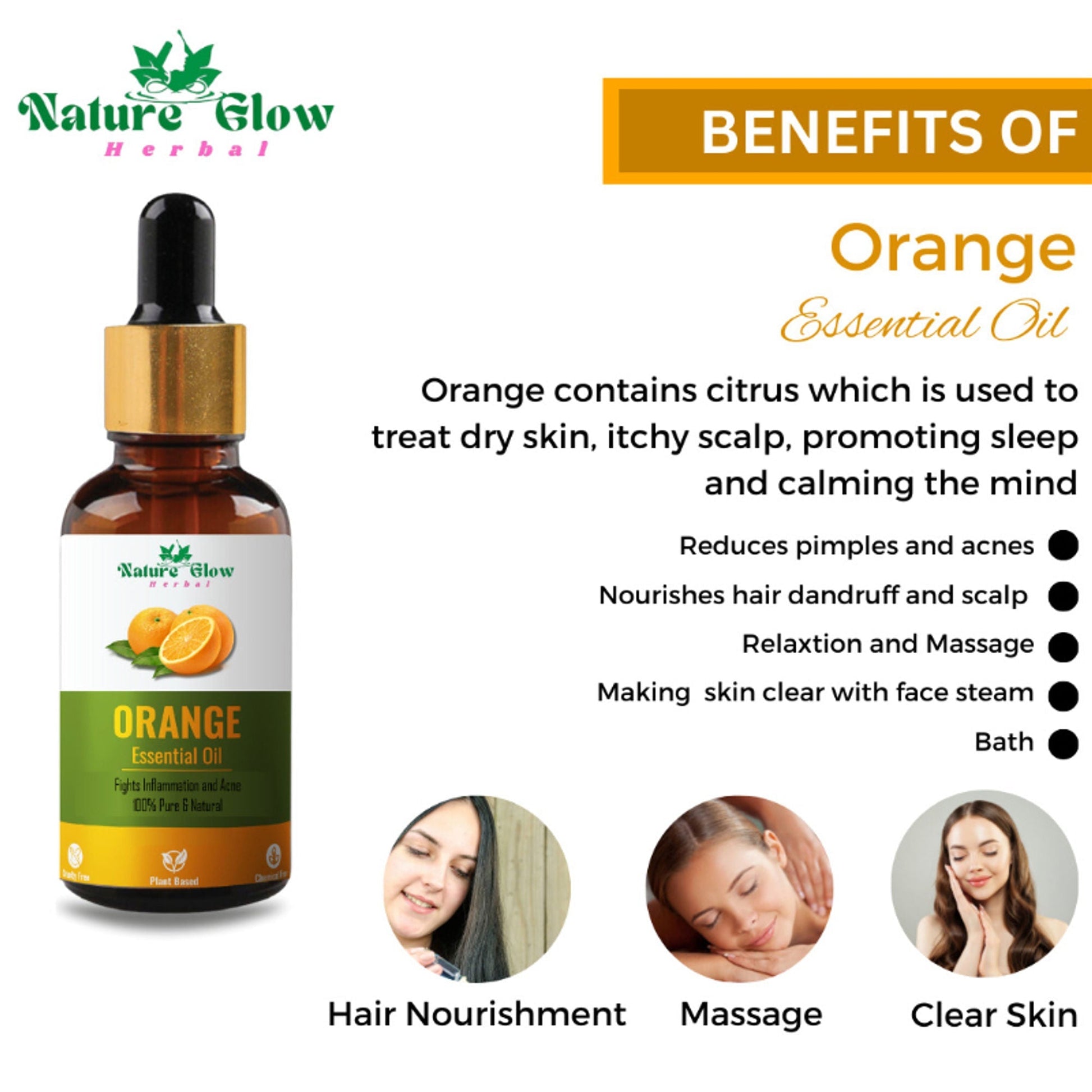Nature Glow Herbal Ylang Ylang & Orange Essential Oil Combo