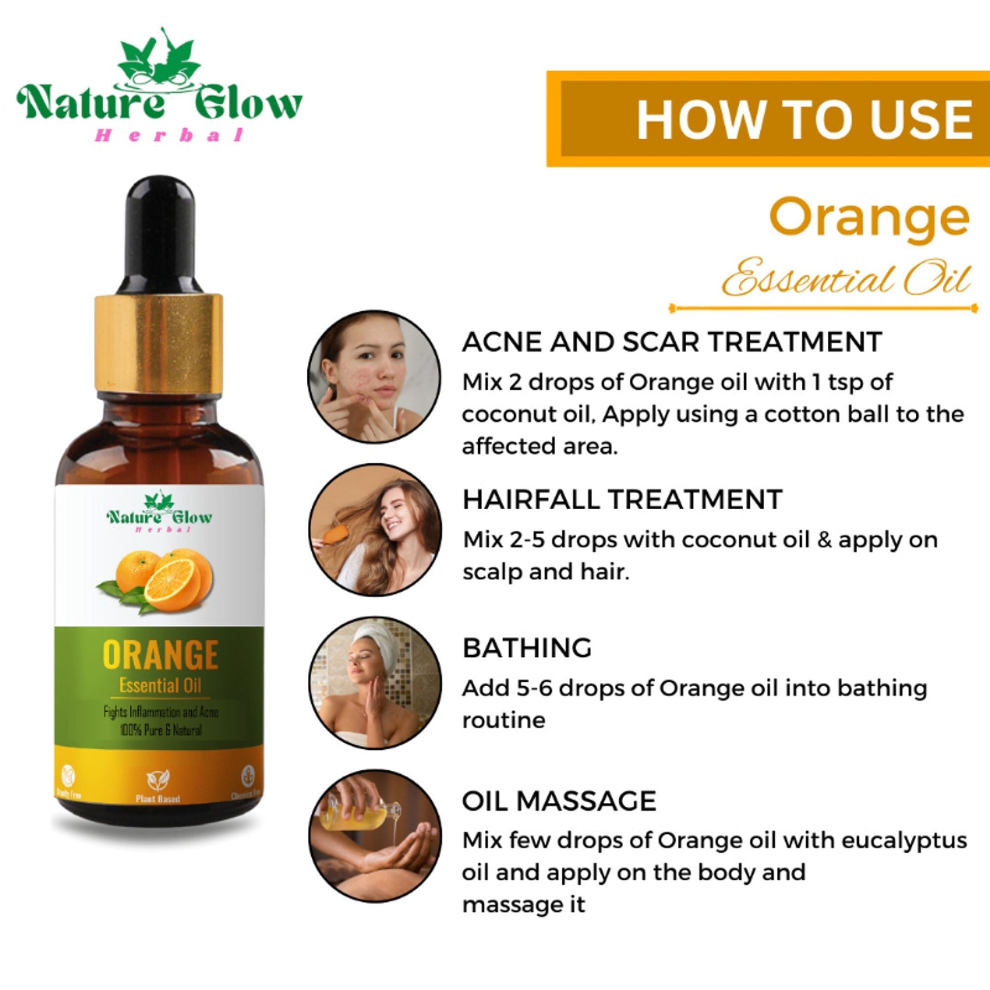 Nature Glow Herbal Ylang Ylang & Orange Essential Oil Combo