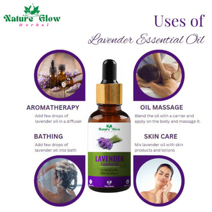 Nature Glow Herbal Lavender & Cedarwood & Turmeric Essential Oil Combo