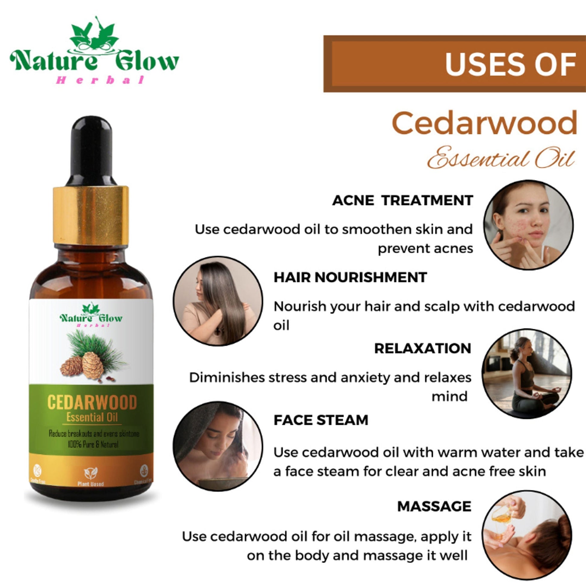 Nature Glow Herbal Lavender & Cedarwood & Turmeric Essential Oil Combo