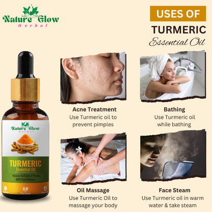 Nature Glow Herbal Sandalwood & Termaric & Eucallypatus Essential Oil Combo