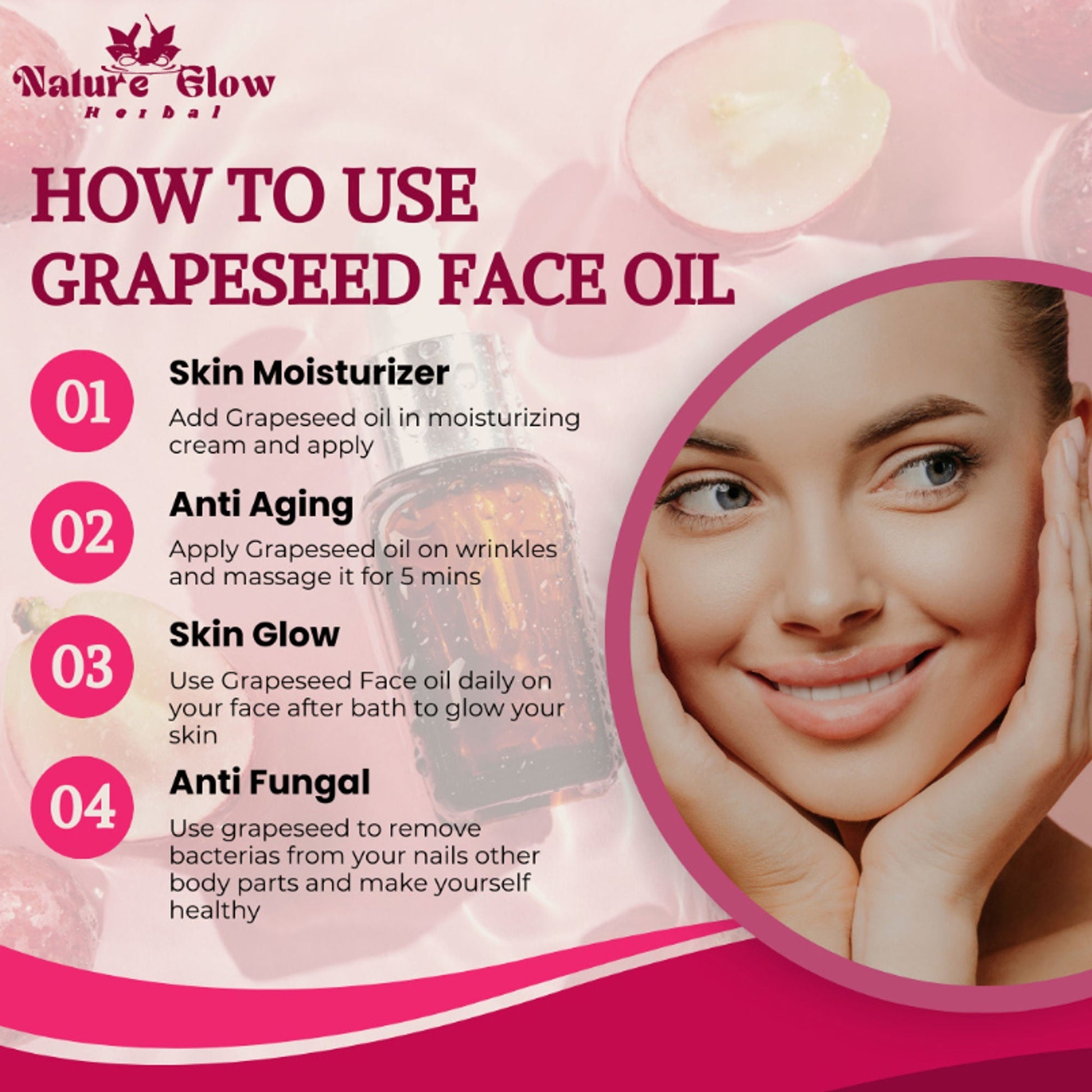 Nature Glow Herbal Finest And Freshest Avocado & Grapeseed Facial Oil Combo