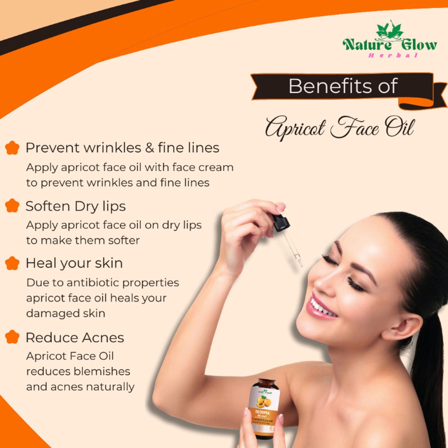 Nature Glow Herbal Apricoat & Rosehip Facial Oil Combo