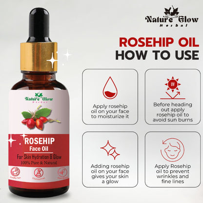 Nature Glow Herbal Rosehip & Jojoba Facial Oil Combo