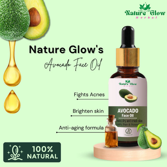 Nature Glow Herbal Avocado, Grapeseed & Jojoba Facial Oil Combo
