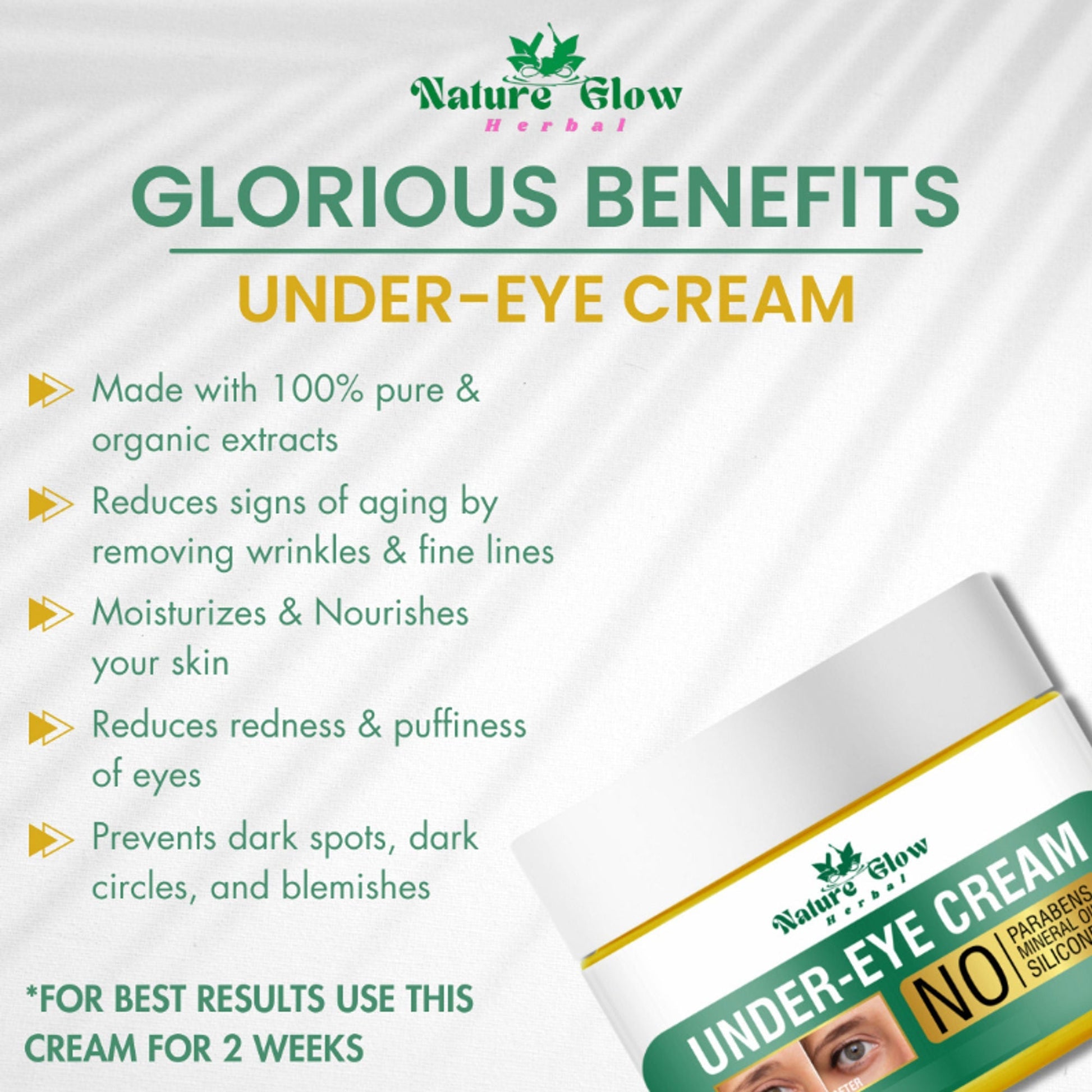 Nature Glow Herbal Under Eye Serum & Eye Cream Combo