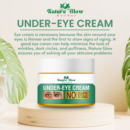 Nature Glow Herbal Under Eye Cream & Caffiene Roll On Combo