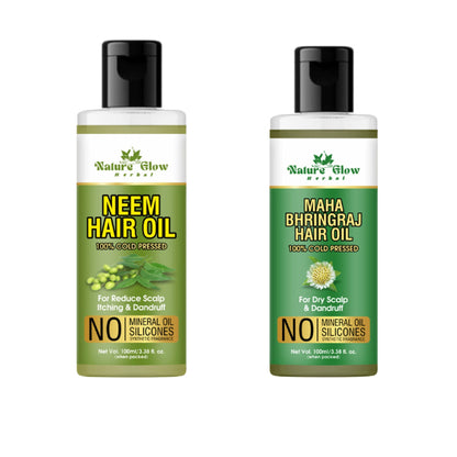 Nature Glow Herbal Neem & Bhringraj Hair Oil Combo