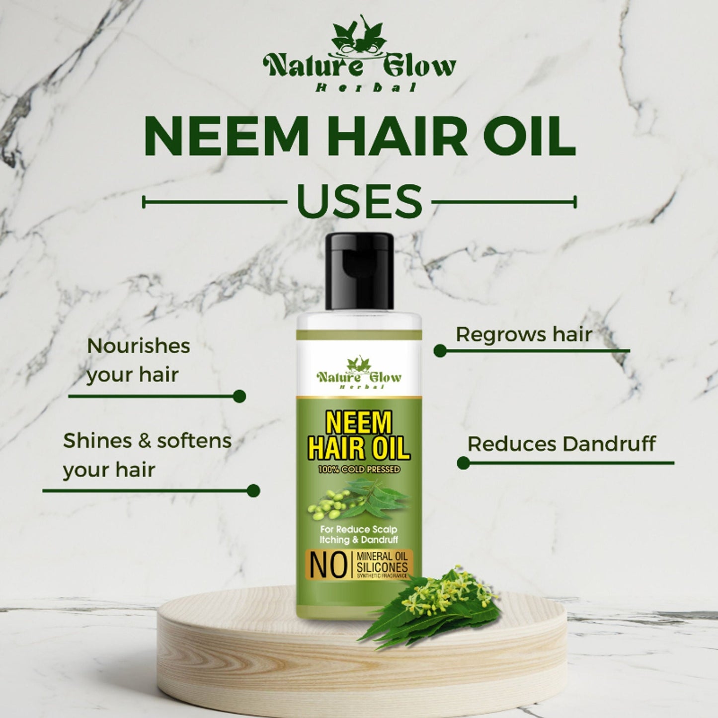 Nature Glow Herbal Neem & Bhringraj Hair Oil Combo