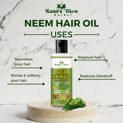 Nature Glow Herbal Neem & Bhringraj Hair Oil Combo