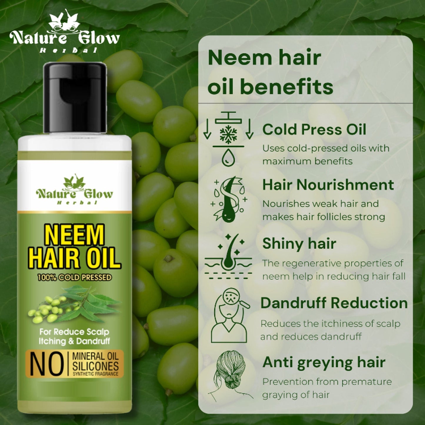Nature Glow Herbal Neem & 4 In 1 Onion Hair Oil Combo