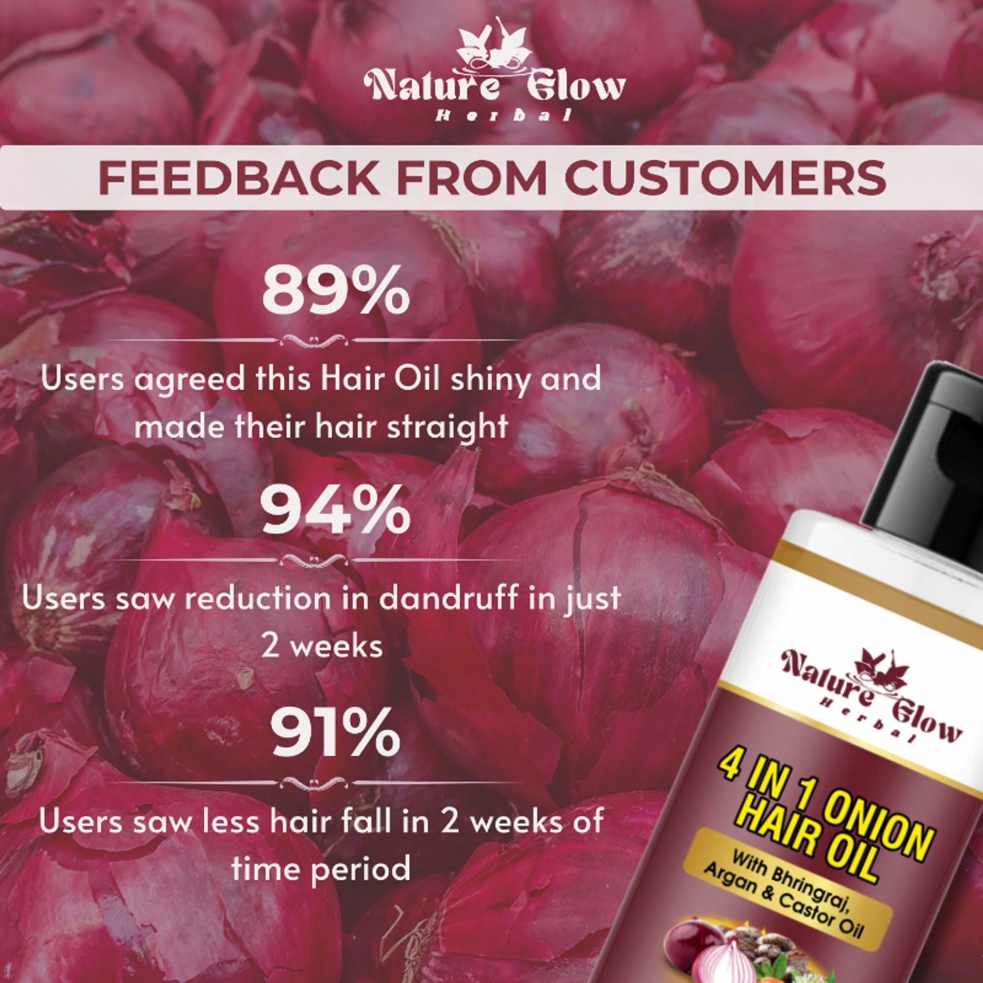 Nature Glow Herbal Neem & 4 In 1 Onion Hair Oil Combo
