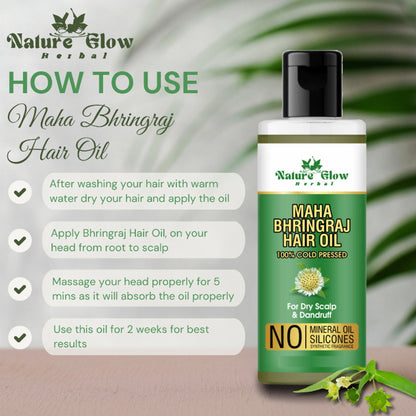 Nature Glow Herbal Bhringraj & Onion Black Seed Hair Oil Combo
