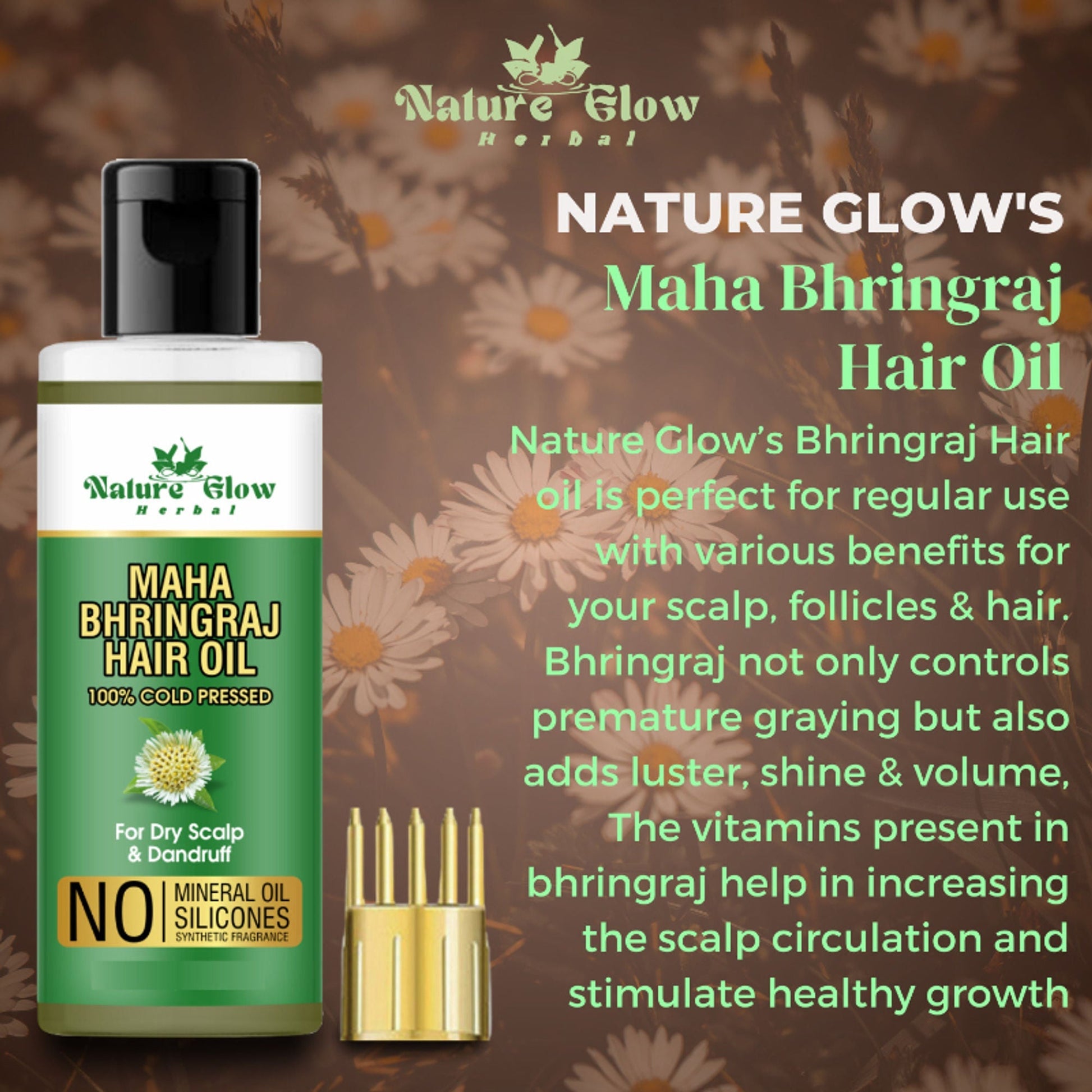 Nature Glow Herbal Bhringraj & 4 In 1 Hair Oil Combo