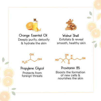 Keya Seth Aromatherapy Orange Gel Scrub with Walnut
