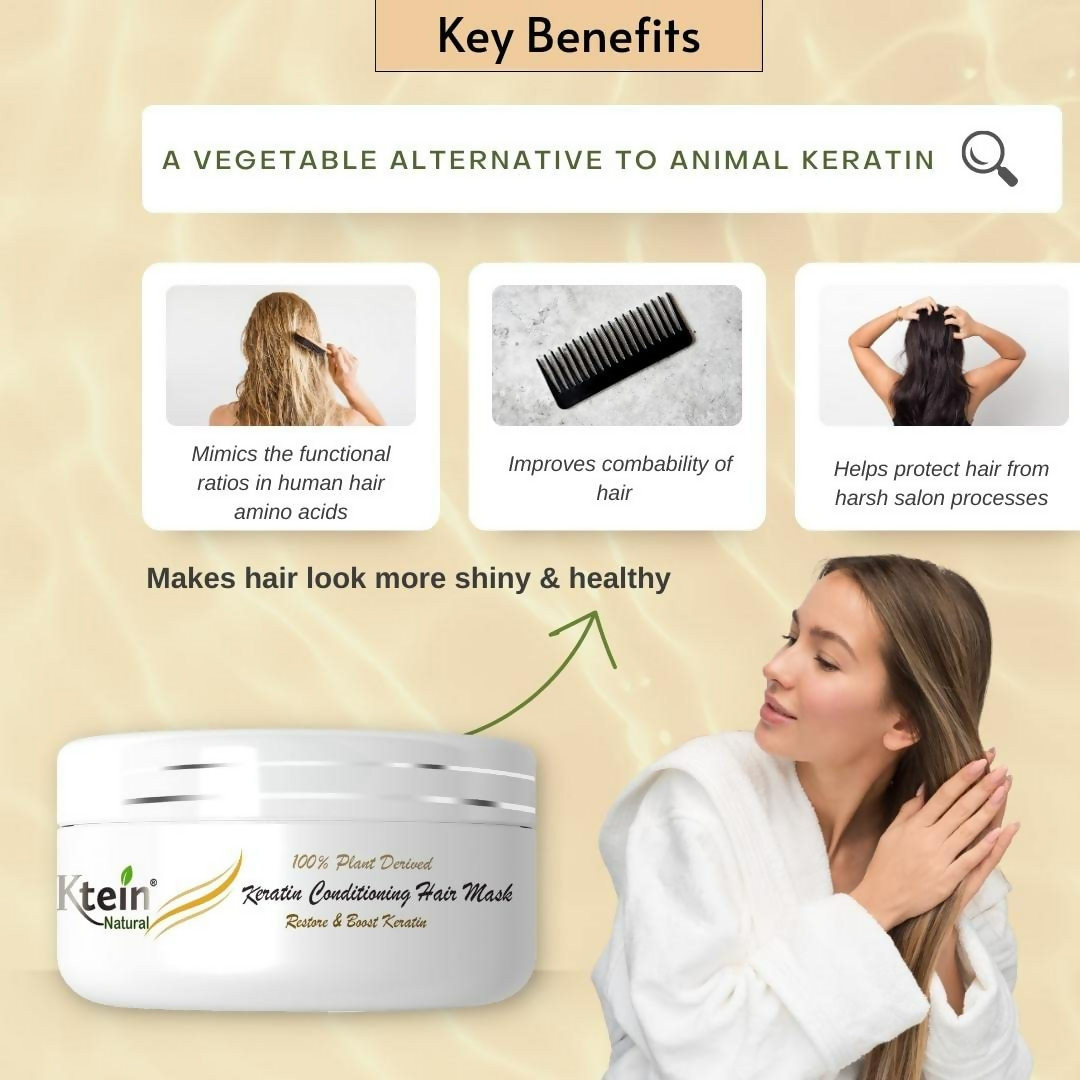Ktein Natural 100% Plant Derived Keratin Shampoo & Conditioner Combo
