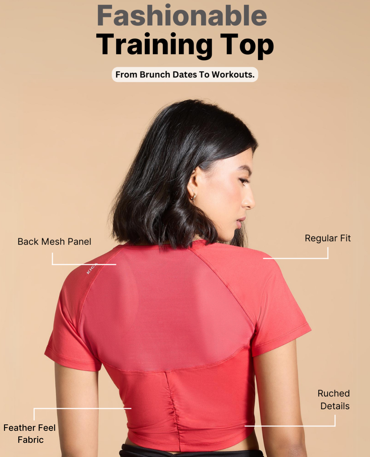 Feather Feel Ruched Crop Top