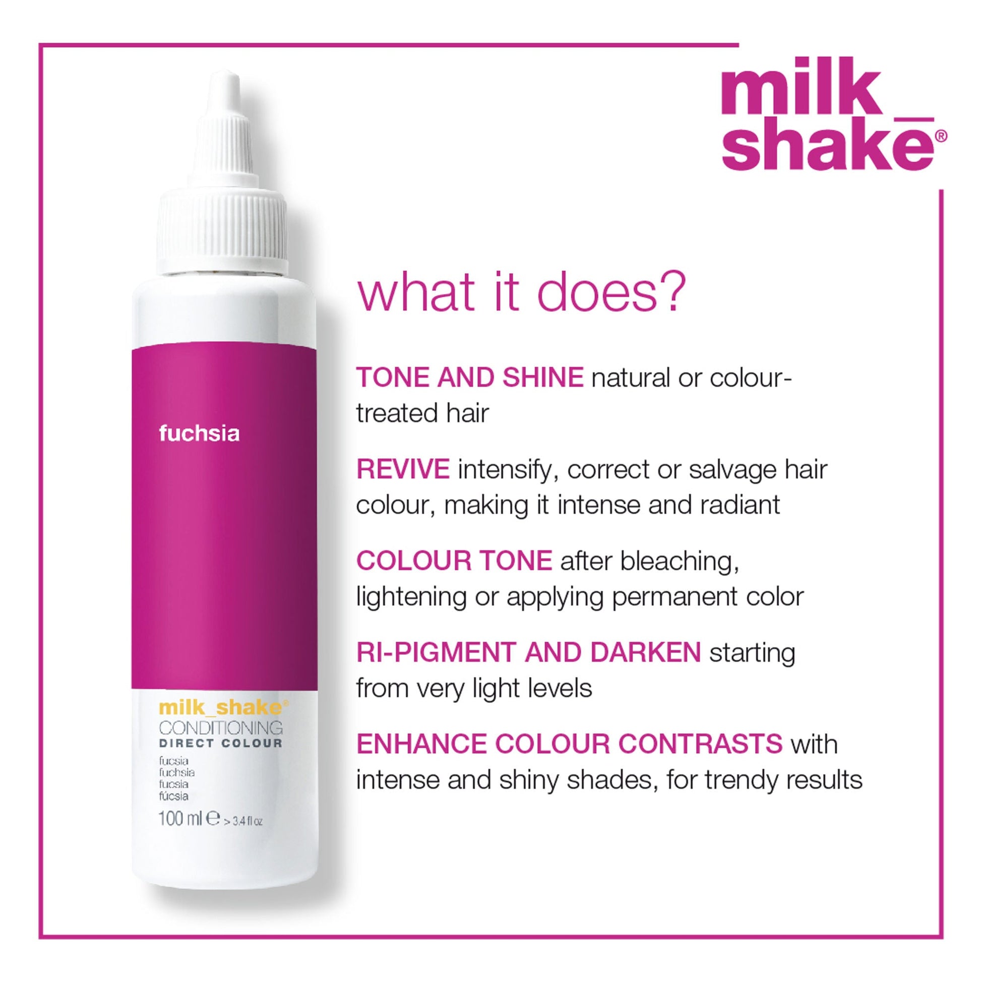 Milkshake Ammonia Free Conditioning Direct Color - Fuchsia