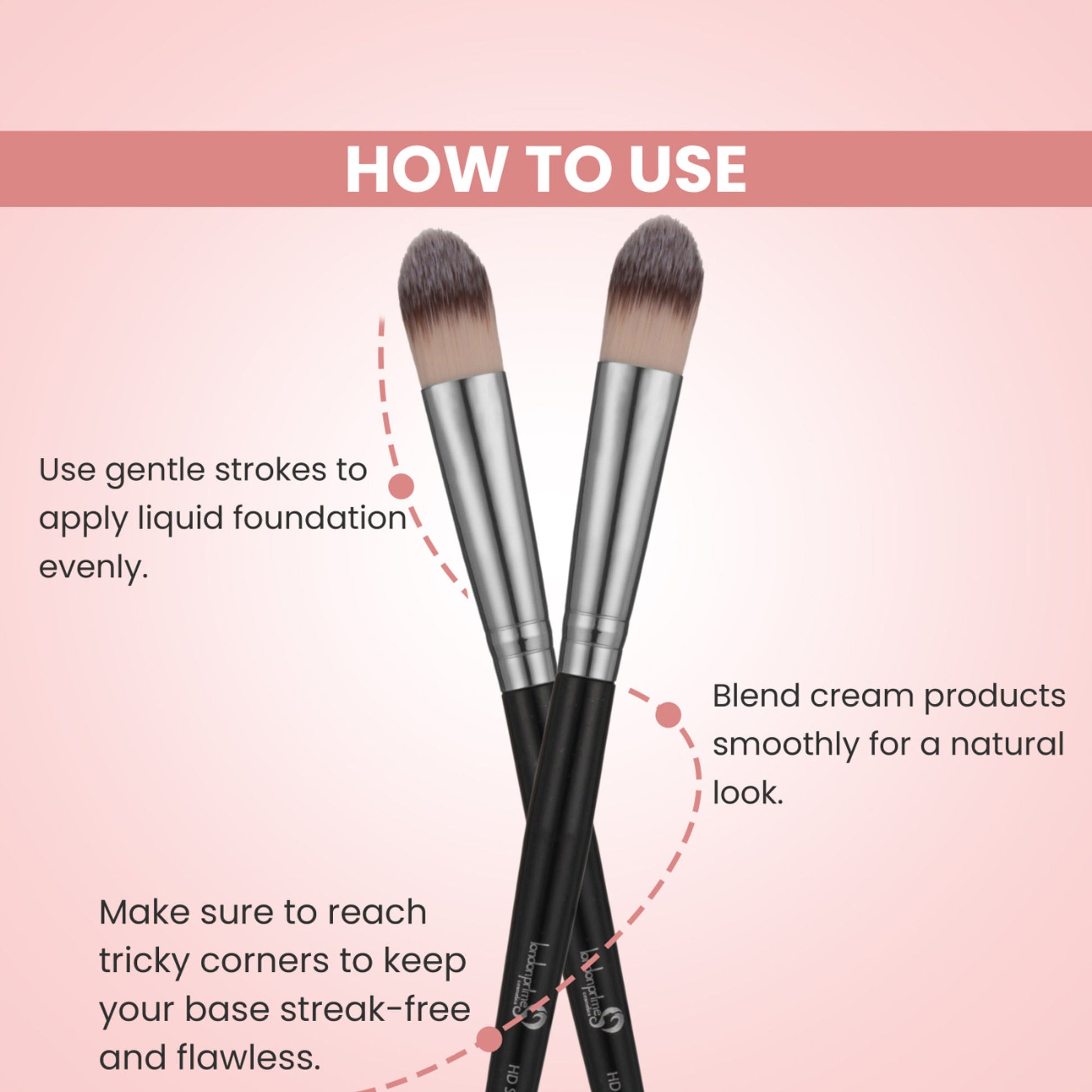 London Prime HD Small Foundation BrushLP329 ( Formerly London Pride Cosmetics )
