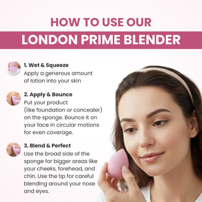 London Prime Microfiber Velvet Sponge - Cameo Pink ( Formerly London Pride Cosmetics )