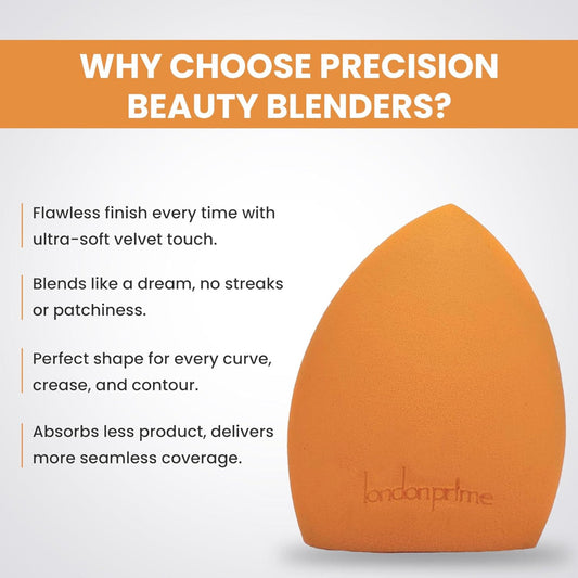 London Prime Precision Beauty Blender - Orange ( Formerly London Pride Cosmetics )