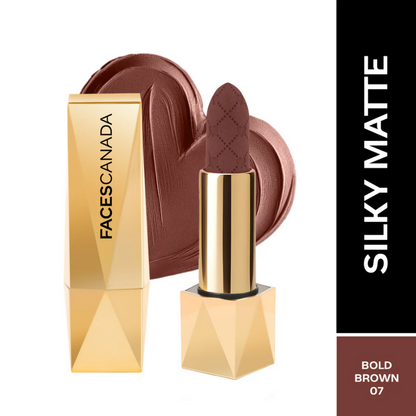 Faces Canada Comfy Silk Obsession Lipstick - Bold Brown 07