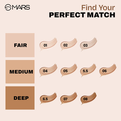 MARS Cosmetics SPF50 PA++++ High Coverage Liquid Foundation - 5