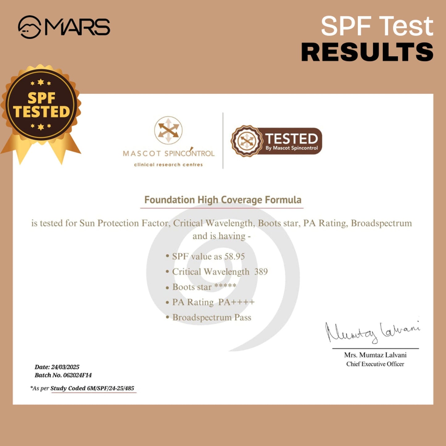 MARS Cosmetics SPF50 PA++++ High Coverage Liquid Foundation - 5