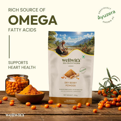 Wellwith Himalayan Sea Buckthorn Dry Berry Powder