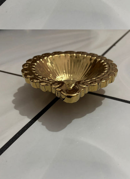 Wood estate Crafted From Metal Designer Diya