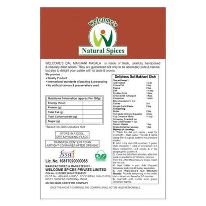 Welcome’s Natural Spices Dal Makhani Masala Powder