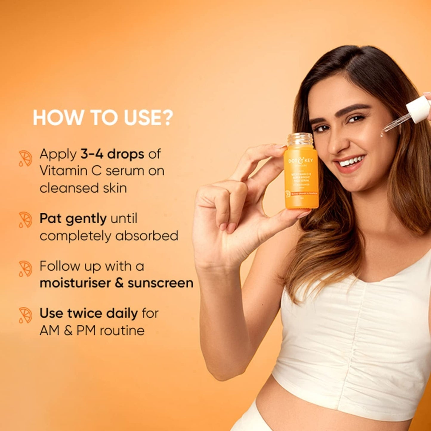 Dot & Key 10% Vitamin C+E Super Bright Face Serum | 5% Niacinamide | Glow Booster