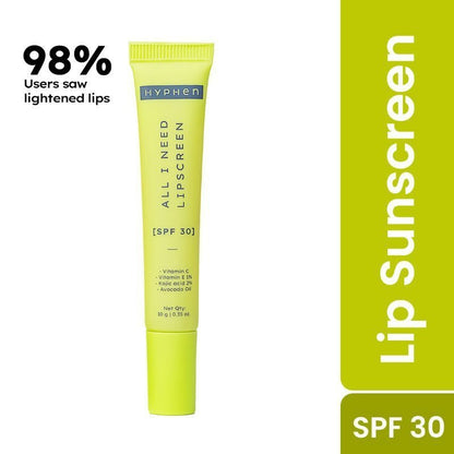 Hyphen By Kriti Sanon All I Need Lipscreen SPF 30, Hydrating & Moisturizing Lip Balm for Men & Women