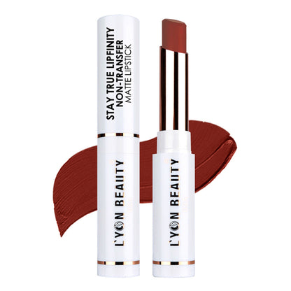 Lyon Beauty Stay True Lipfinity Non Transfer Matte Lipstick - Hot Plum 12