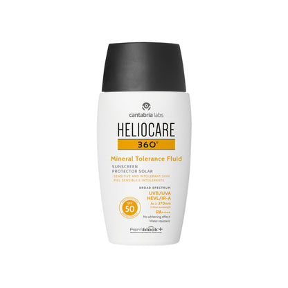 Heliocare Mineral Tolerance Fluid Sunscreen SPF 50 Pa++++ 100% Mineral, Vit C & E Sensitive Skin