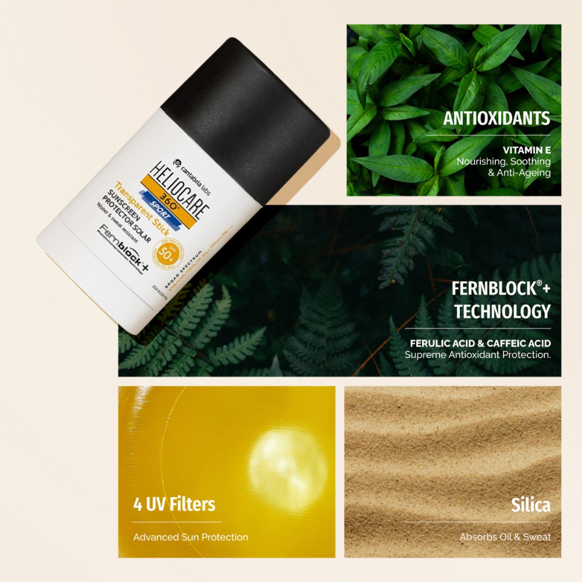 Heliocare 360 Sport Transparent Sunscreen Stick SPF 50+